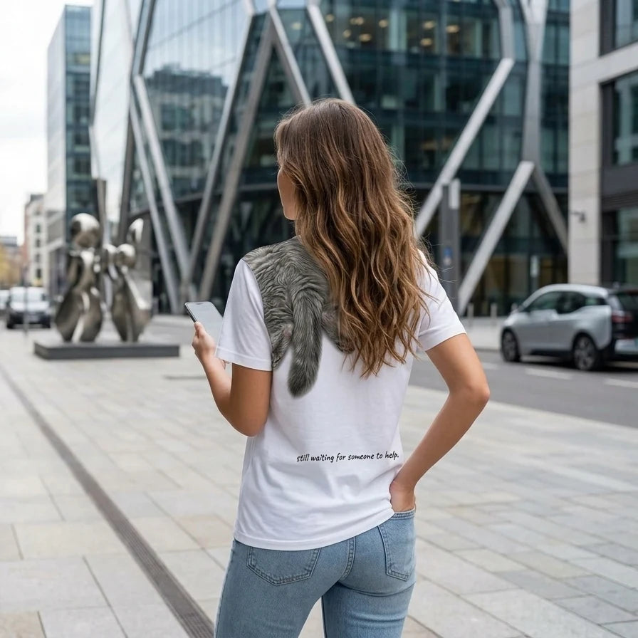 Back artwork on the white VZAEMOA T-shirt
